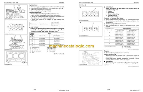 Kubota 03-M-DI-E4B SERIES 03-M-E4BG SERIES Workshop Manual