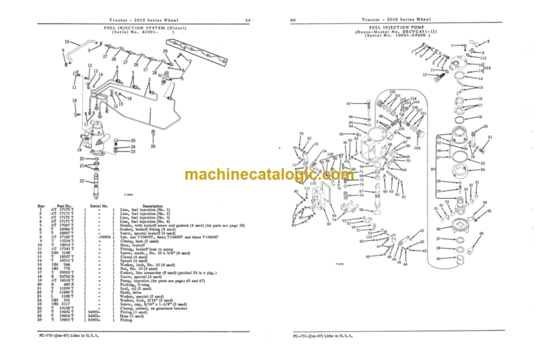 John Deere 2010 Series Wheel Tractors Parts Catalog