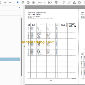 Hitachi ZX145W-3 Wheeled Excavator Parts Catalog & Equipment Components Parts Catalog