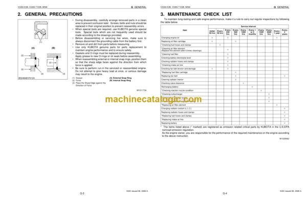 Kubota V3300-E2B V3300-T-E2B Diesel Engine Workshop Manual