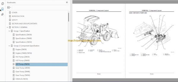 Hitachi ZW30 ZW40 ZW50 Wheel Loader Technical and Workshop Manual