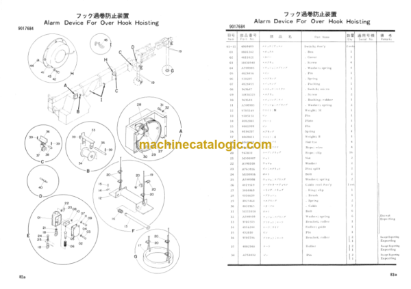 Hitachi FH70 Parts Catalog