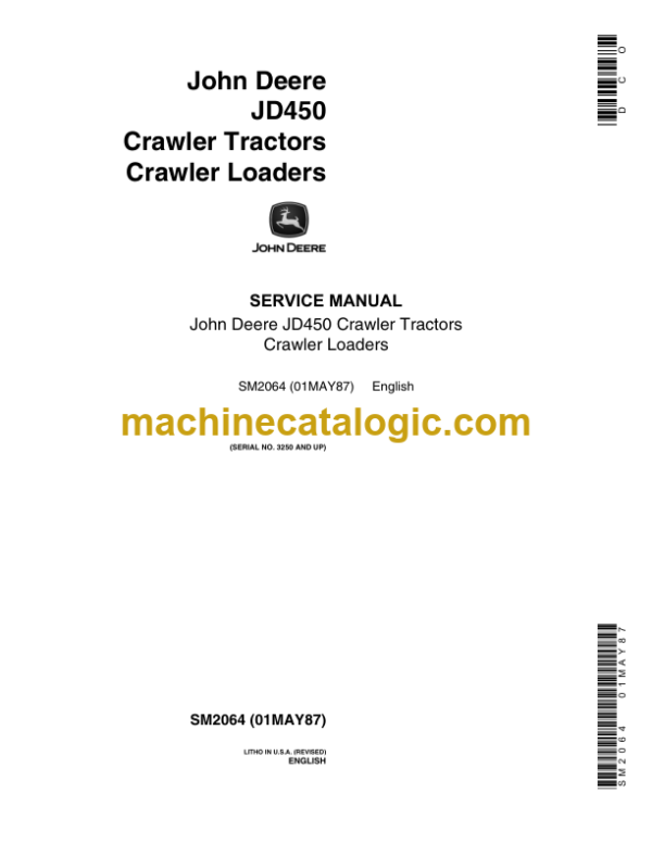 John Deere JD450 Crawler Tractors Crawler Loaders Service Manual