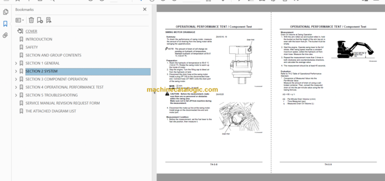 Hitachi ZX16 ZX18 ZX25 Excavator Technical and Workshop Manual