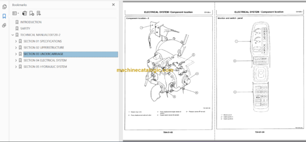 Hitachi EX120-2 Workshop Manual