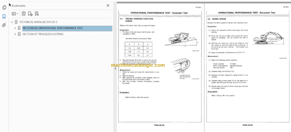 Hitachi EX120-2 Workshop Manual