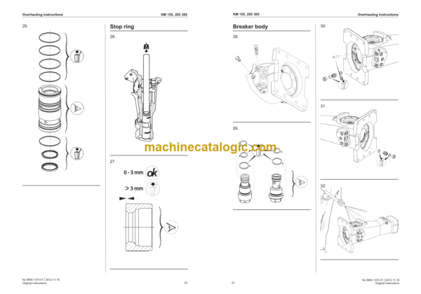 Kubota Overhauling instruction of 155 205 305 Workshop Manual