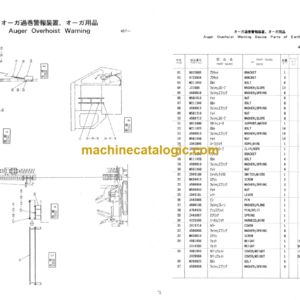 Hitachi PD100_90R EADER ROTATING TYPE PILE DRIVER Parts Catalog