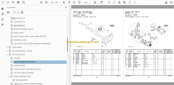 Hitachi ZX145W-6 Wheeled Excavator Parts Catalog & Equipment Components Parts Catalog