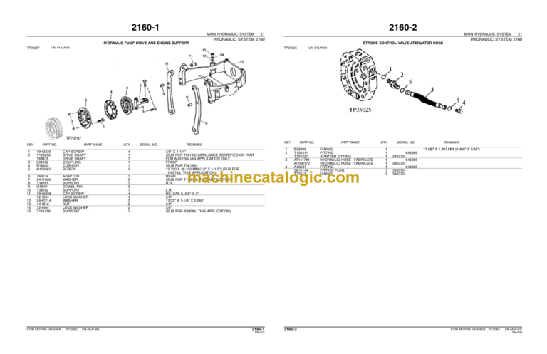 John Deere 570B MOTOR GRADER Parts Catalog