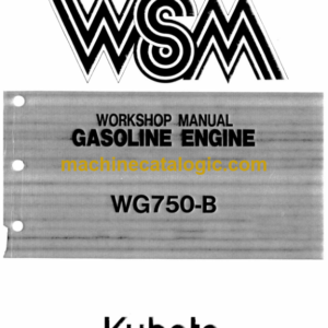 Kubota WG750-B Gasoline Engine Workshop Manual