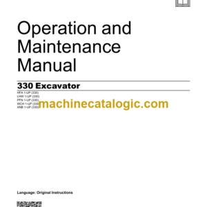 Cat 330 Excavator Operation and Maintenance Manual