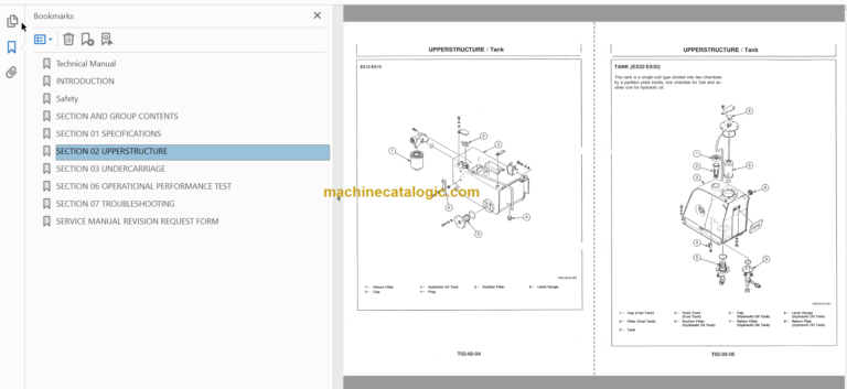 Hitachi EX8 EX12 EX15 EX22 EX30 Excavator Technical and Workshop Manual