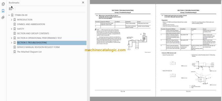 Hitachi ZW30-5B Wheel Loader Technical and Workshop Manual