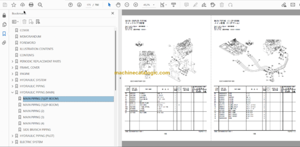 Hitachi ZX150W-7 Wheeled Excavator Parts Catalog & Equipment Components Parts Catalog