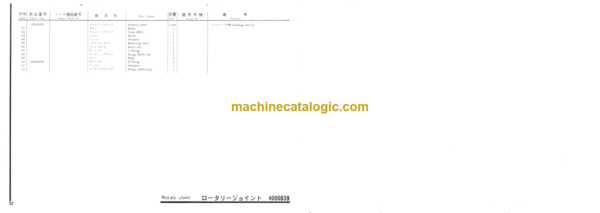 Hitachi FH70 FH100 FH105 Inner Parts Catalog