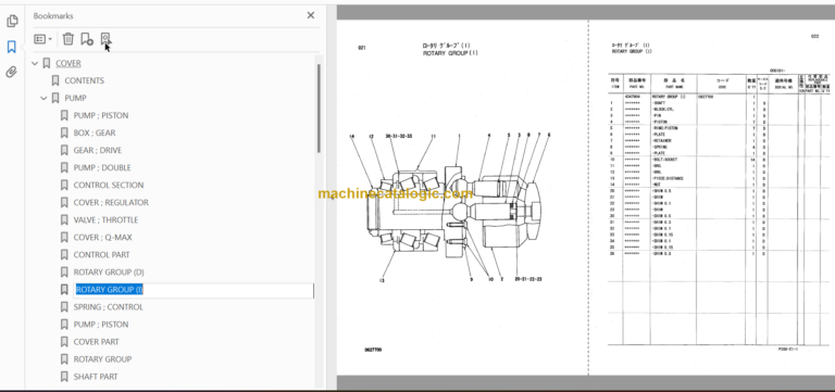 PD135 Pile Driver Full Parts Catalog