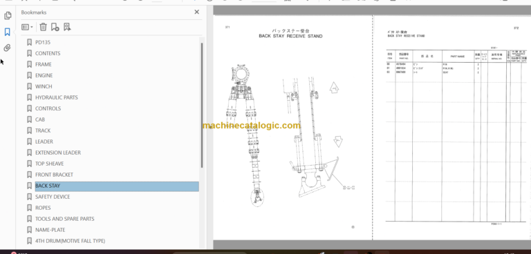 PD135 Pile Driver Full Parts Catalog