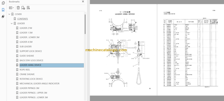PD135 Pile Driver Full Parts Catalog