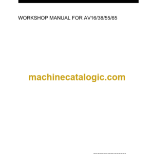 Kubota AV16-38-55-65 Workshop Manual