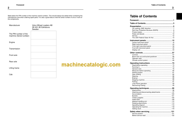 Volvo L90D L120D Operators Manual