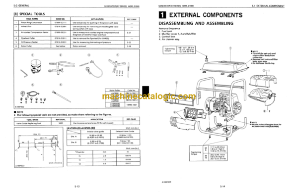 Kubota AV16-38-55-65 Workshop Manual