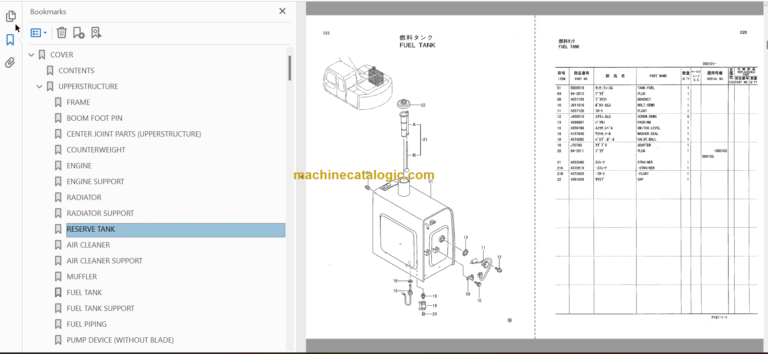 RX2300 Leaderless Pile Driver Full Parts Catalog