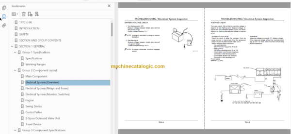 Hitachi ZX27-3 Hydraulic Excavator Technical and Workshop Manual