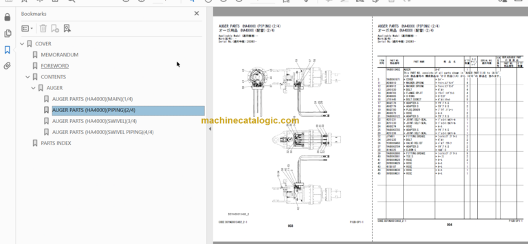 RX2300-3 Pile Driver Full Parts Catalog