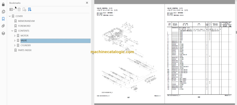 RX3300-7 Leaderless Pile Driver Full Parts Catalog