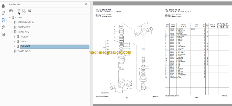 RX3300-7 Leaderless Pile Driver Full Parts Catalog