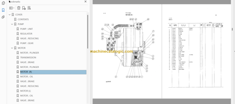 TH55-2 Hydraulic Earth Drill Full Parts Catalog