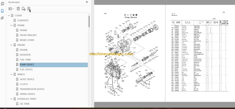 TH55-2 Hydraulic Earth Drill Full Parts Catalog