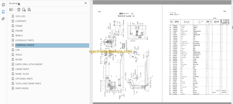 TH55-2ED Hydraulic Earth Drill Full Parts Catalog