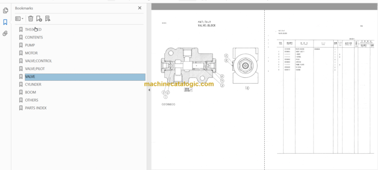 TH55-2ED Hydraulic Earth Drill Full Parts Catalog