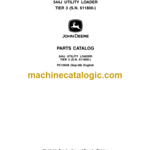 John Deere 544J UTILITY LOADER TIER 3 (S.N. 611800-) Parts Catalog