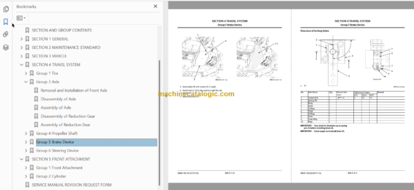 Hitachi ZW40-5B ZW50-5B Wheel Loader Technical and Workshop Manual