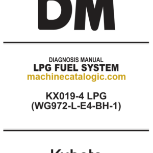 Kubota KX019-4 LPG (WG972-L-E4-BH-1) Workshop Manual