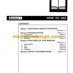 Hitachi EX120 Service Manual