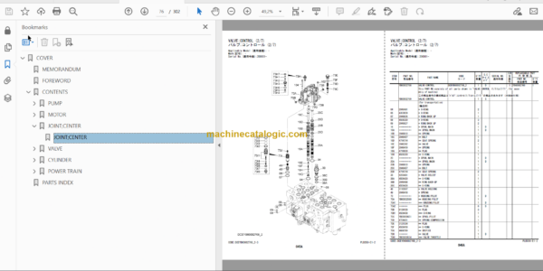 Hitachi ZX155W-7 Wheeled Excavator Parts Catalog & Equipment Components Parts Catalog