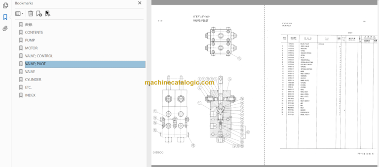 TH55-ED Hydraulic Earth Drill Full Parts Catalog