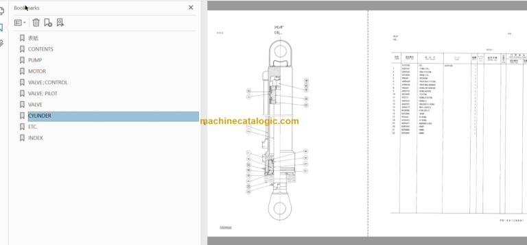 TH55-ED Hydraulic Earth Drill Full Parts Catalog