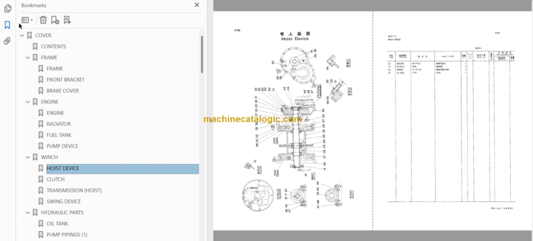 TH55-ED Hydraulic Earth Drill Full Parts Catalog