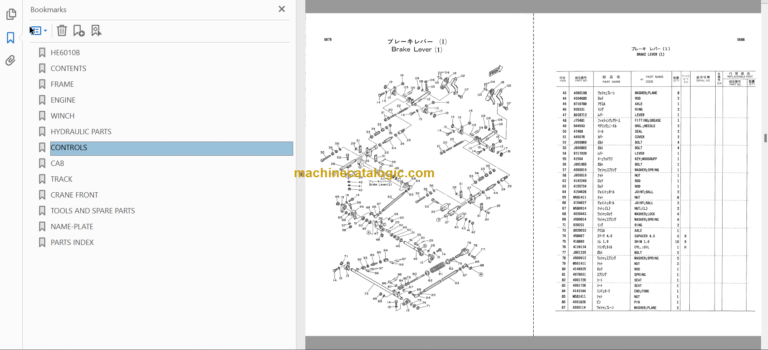 HE6010B Hydraulic Crawler Crane Parts Catalog