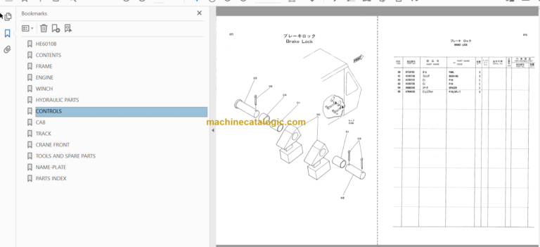 HE6010B Hydraulic Crawler Crane Parts Catalog