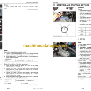 Kubota U35-4 Excavator Workshop Manual