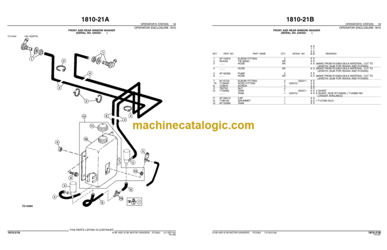 John Deere 670B AND 672B MOTOR GRADERS Parts Catalog