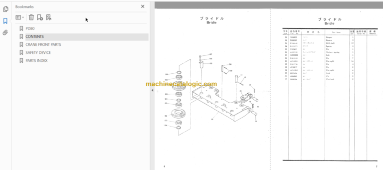 PD80 Crawler Crane Parts Catalog