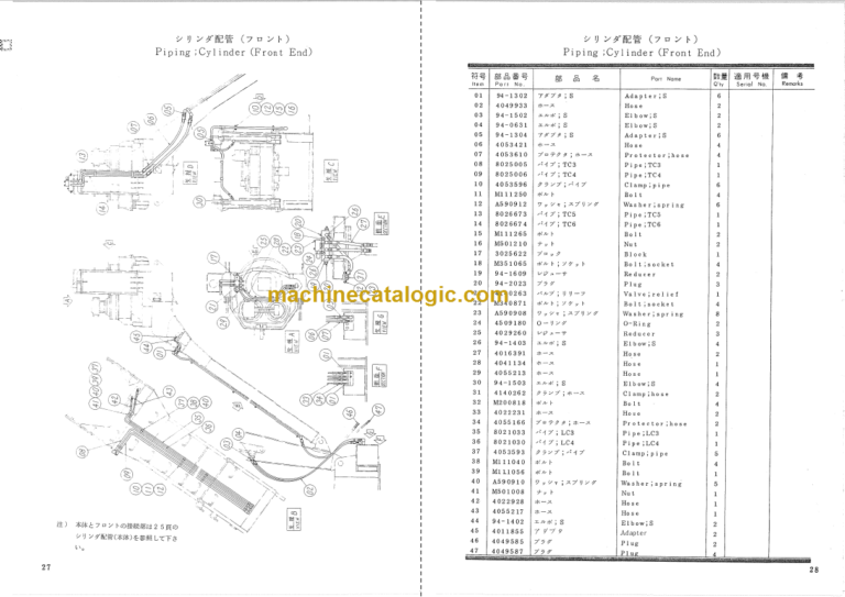 PD80 Hydraulic Earth Drill Parts Catalog