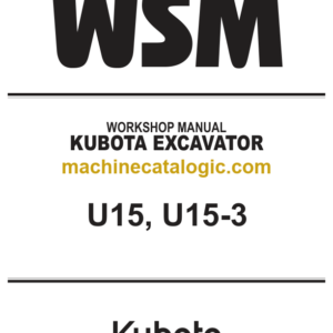 Kubota U15 U15-3 Excavator KiSC issued 04-2023 A Workshop Manual